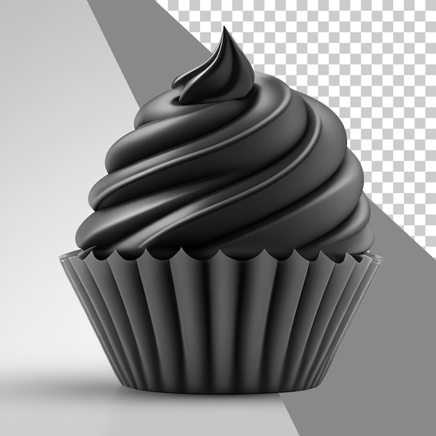 PSD isolated png cupcake transparent background