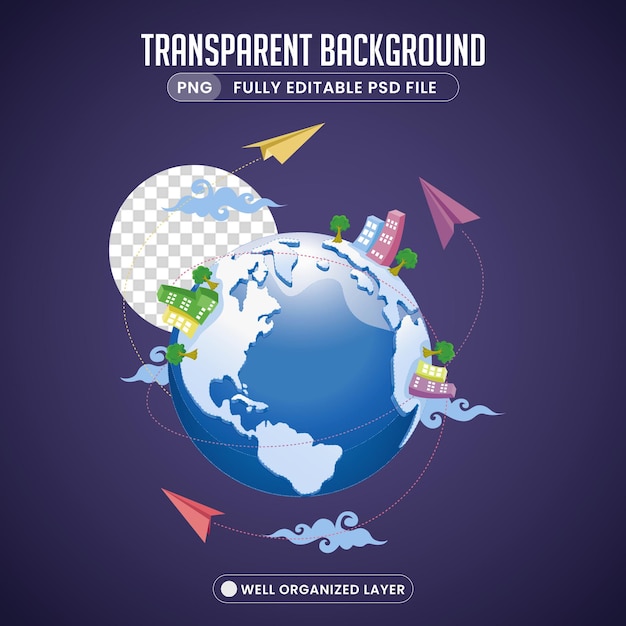 Isolated PNG Images for Travel Tour Family Trips and World Tour HighQuality Stock Graphics