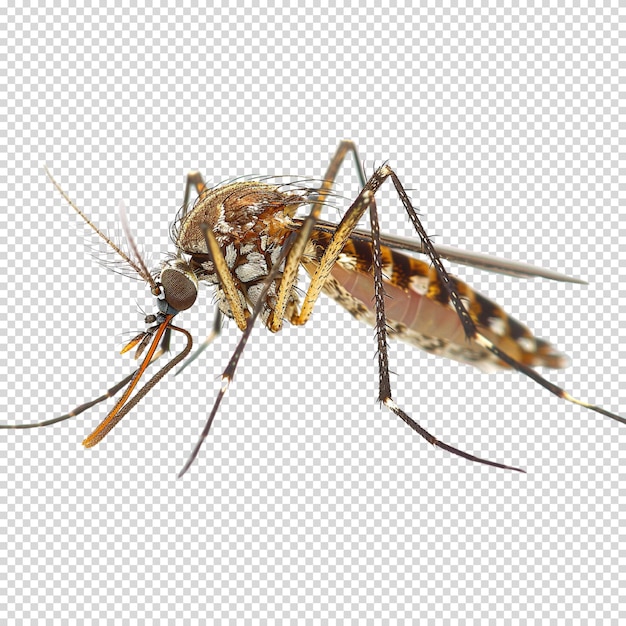 Isolated png of mosquito on transparent background for dengue day