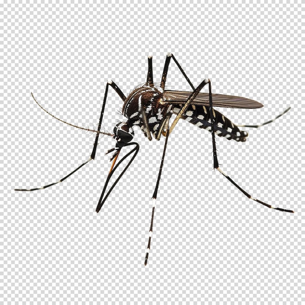 PSD isolated png of mosquito on transparent background for world mosquito day