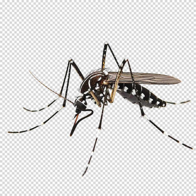 PSD isolated png of mosquito on transparent background for world mosquito day