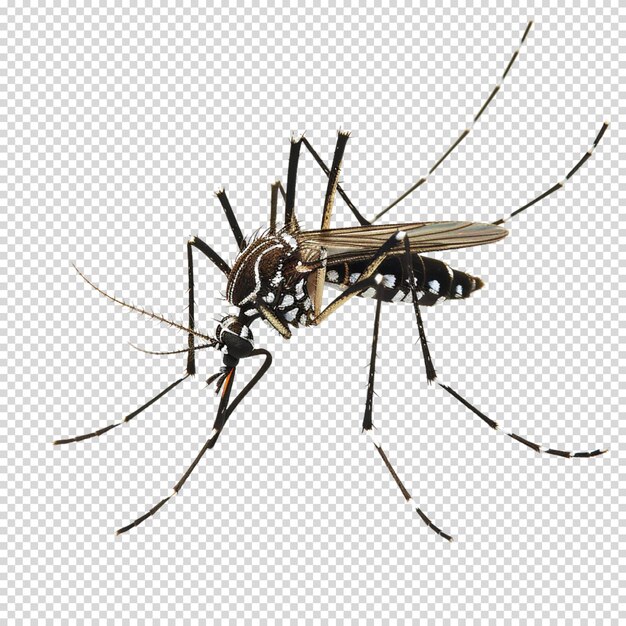 PSD <unk>기 날을 맞아 투명한 배경에 모기 (mosquito) 의 고립된 png