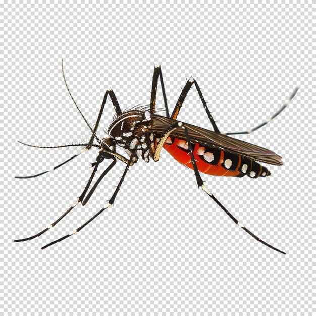 PSD <unk>기 날을 맞아 투명한 배경에 모기 (mosquito) 의 고립된 png