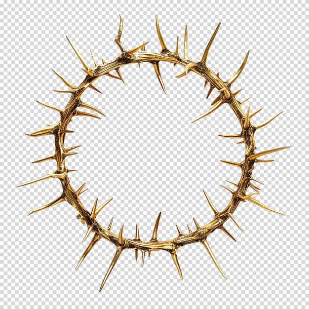 PSD isolated png of still life of crown of thorns on transparent background for good friday