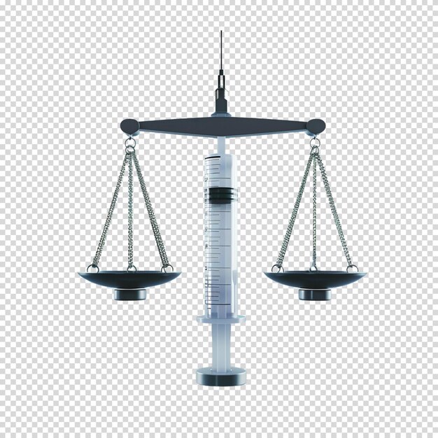 PSD isolated png of syringe medical equipment on transparent background vaccination day