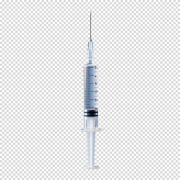 PSD isolated png of vaccine with syringe medical equipment on transparent background vaccination day