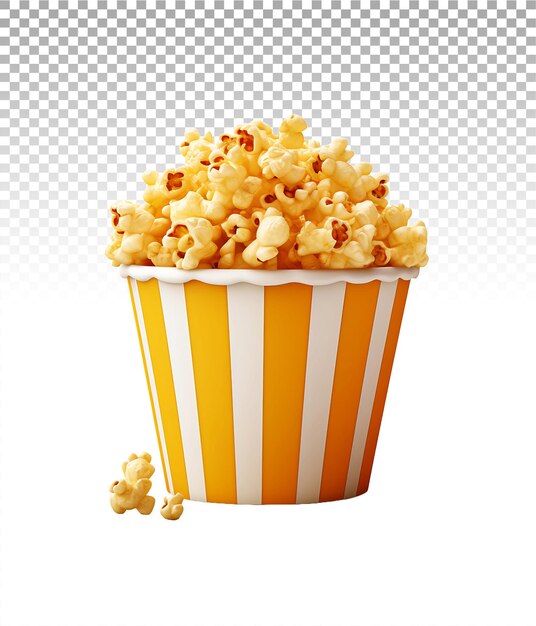 PSD una ciotola di popcorn isolata perfetta per soluzioni grafiche culinarie complete