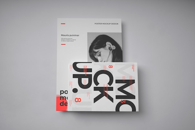 Изолированный плакат и макет книги