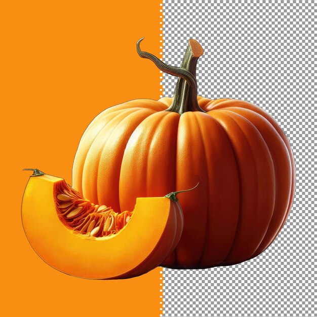 PSD isolated pumpkin closeup png