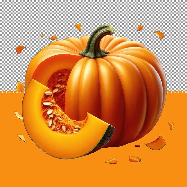 PSD isolated pumpkin closeup png