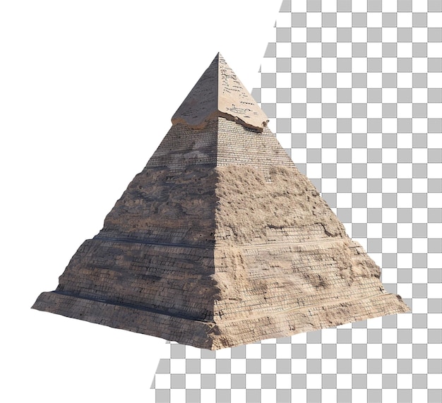 PSD isolated pyramid object with transparent background