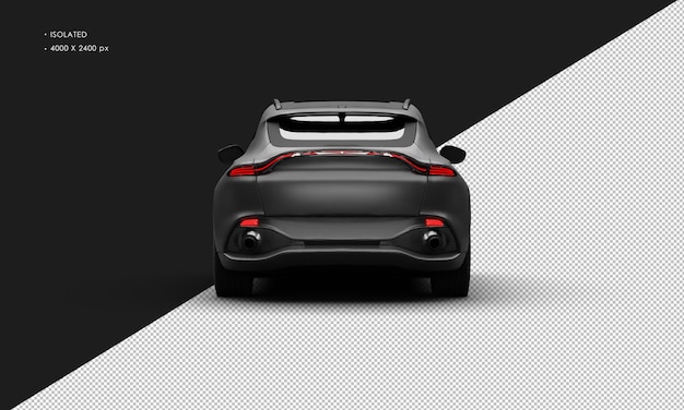 Auto sportiva moderna di lusso nera opaca realistica isolata dalla vista posteriore