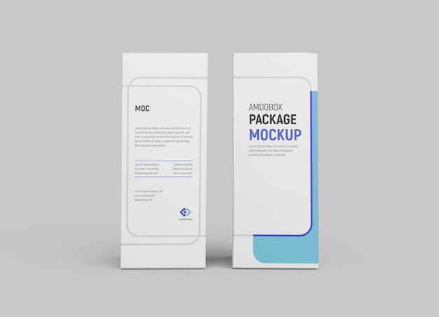 Isolated rectangle box mockup