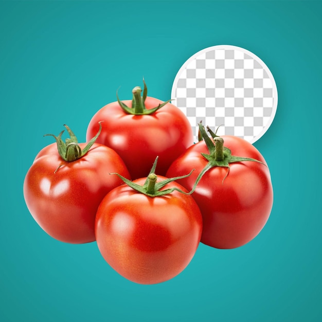 PSD Изолированный красный свежий помидор на прозрачном фоне