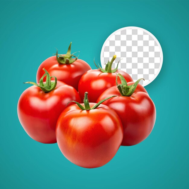 PSD isolated red fresh tomato on a transparent background