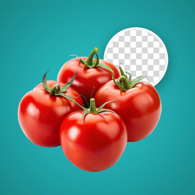 PSD isolated red fresh tomato on a transparent background