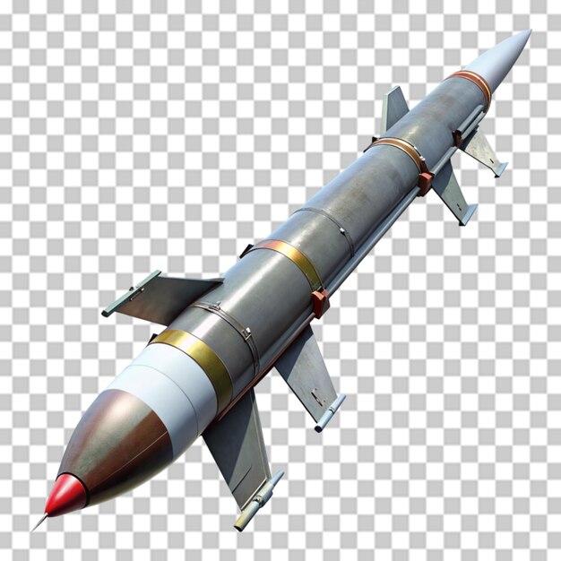 PSD isolated rocket on transparent