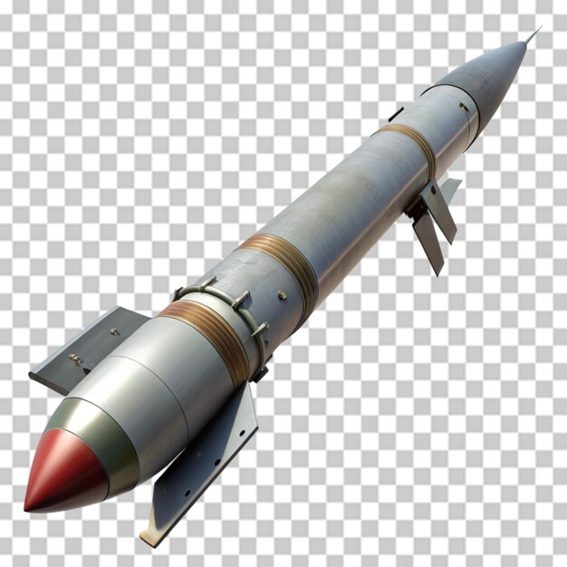 PSD isolated rocket on transparent