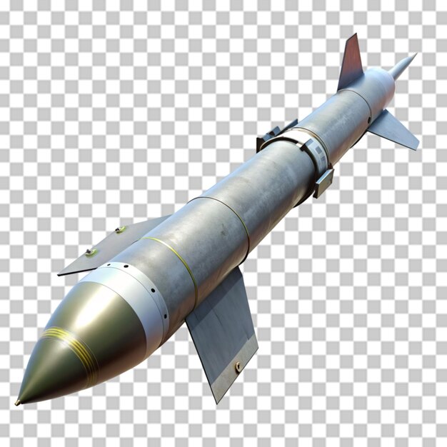 PSD isolated rocket on transparent