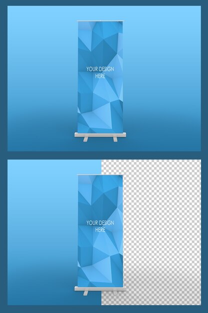 PSD isolated roll up banner mockup