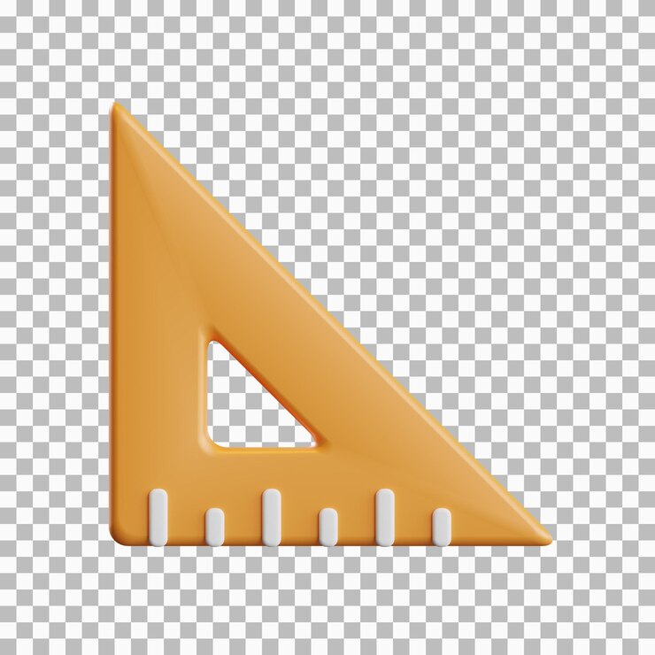 PSD isolated ruler 3d icon