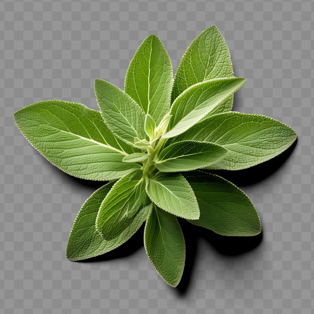 PSD isolated of sage leaf capturing its earthy scent and velvety ph png psd decoration leaf transparent