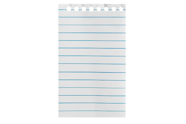 a isolated sheet of paper