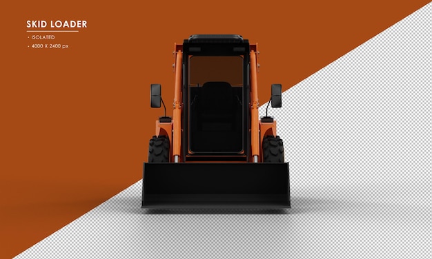 Isolated skid steer loader from front view