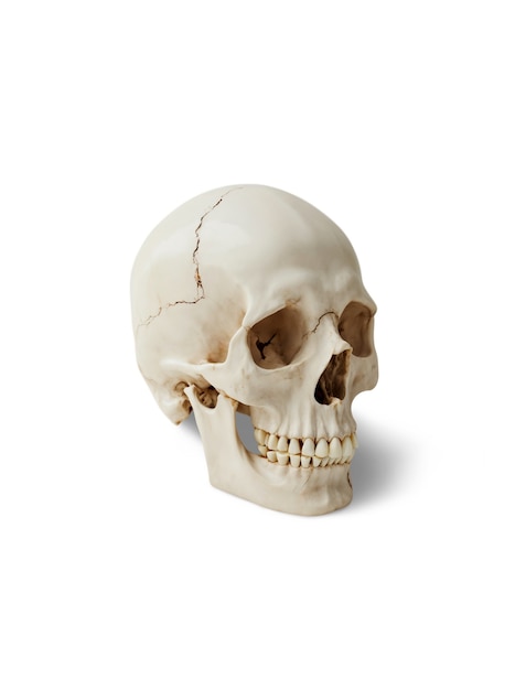 isolated skull in studio