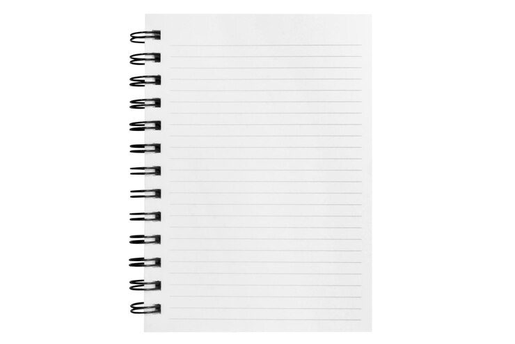 PSD the isolated spiral paper notebook