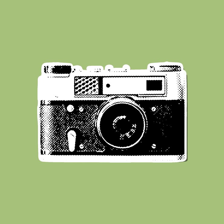 PSD isolated sticker in halftone style