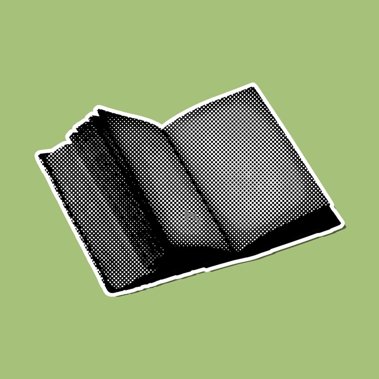 PSD isolated sticker in halftone style