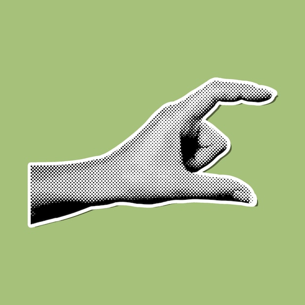 isolated sticker in halftone style