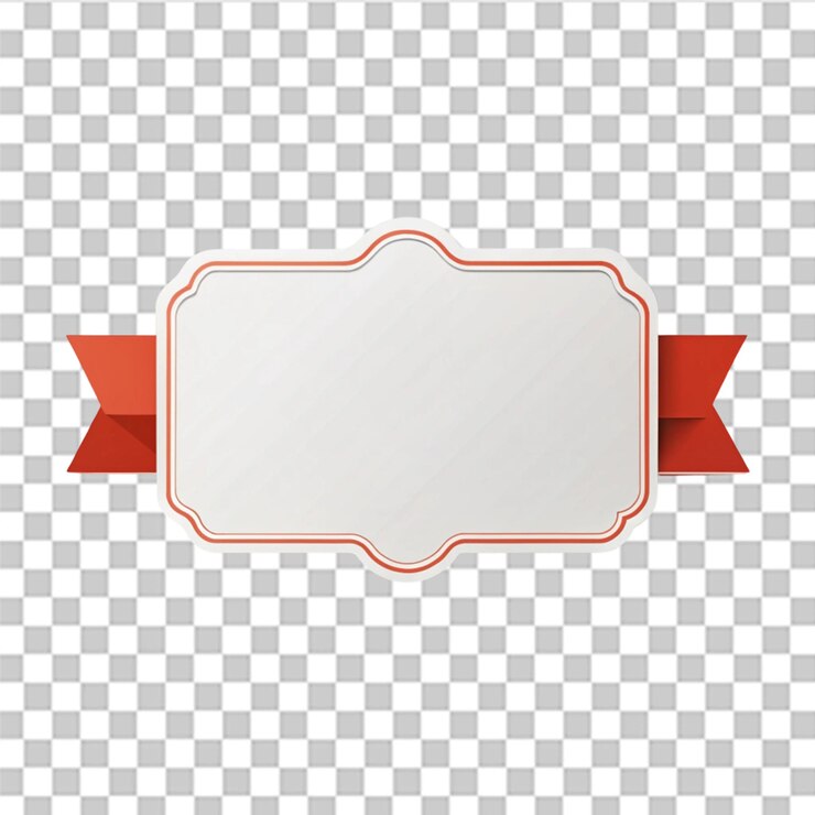 PSD isolated sticker shape banner for compositions isolated on transparent background