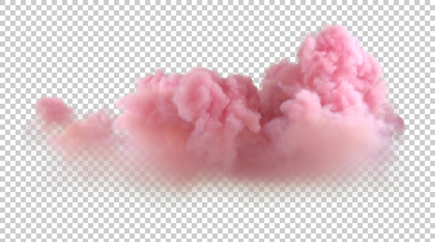 PSD isolated sundown soft clouds atmosphere on transparent backgrounds 3d rendering png