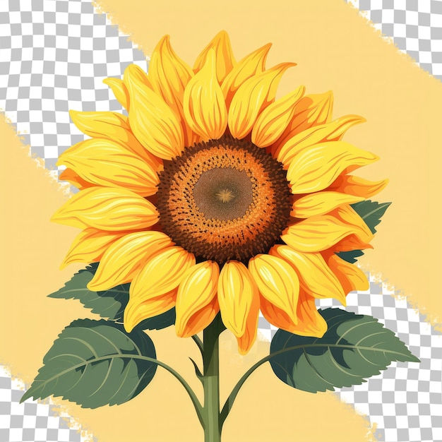 Isolated sunflower on a transparent background