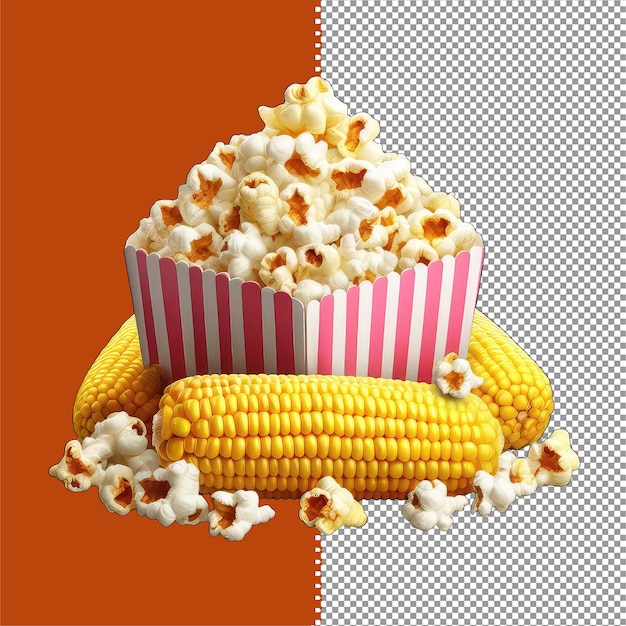 PSD popcorn dolce isolato png