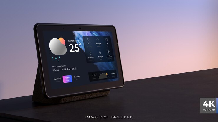 PSD isolated tablet screen mockup 3d render
