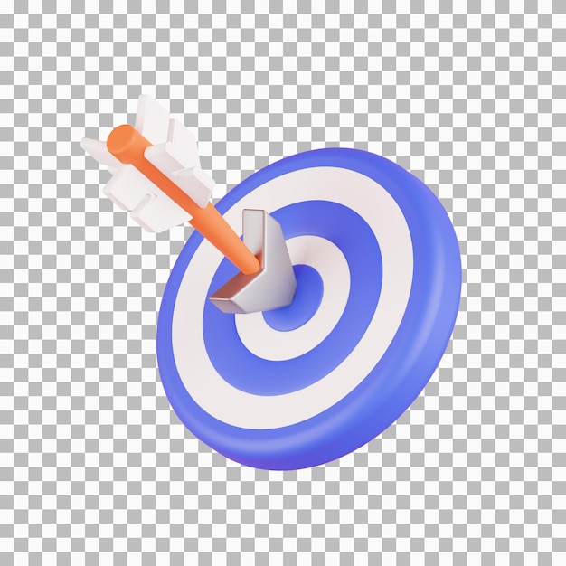 Isolated target 3d icon