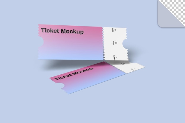 Isolated ticket mockup