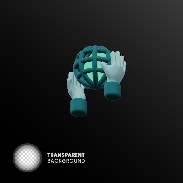 Isolated transparent 3d object without background