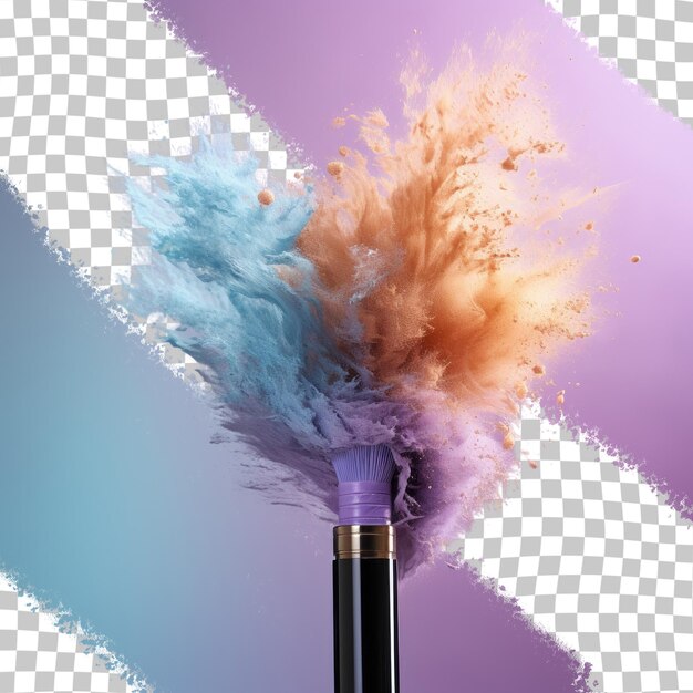 Isolated transparent background with mascara brush design