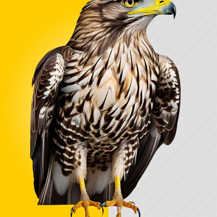 PSD изолированный прозрачный png хищной птицы
