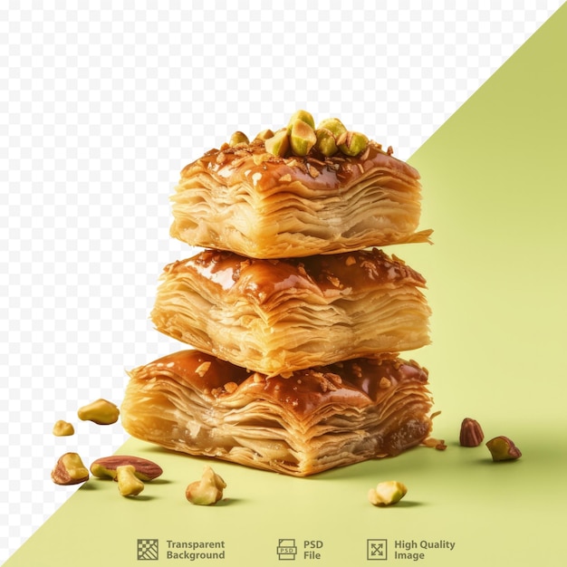 PSD isolated turkish sweet pastry from the middle east