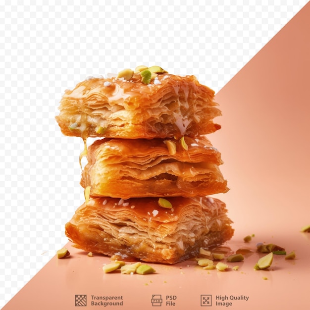 PSD isolated turkish sweet pastry from the middle east