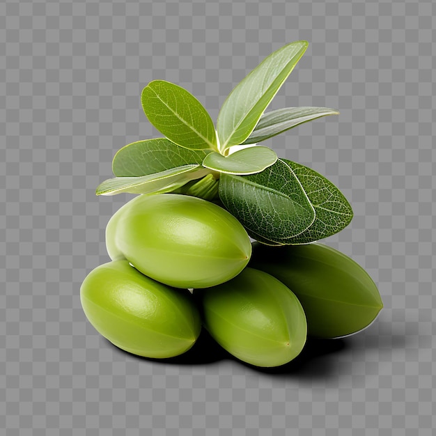 Isolated view of a stack of jasmine leaves capturing their g ph png psd decoration leaf transparent