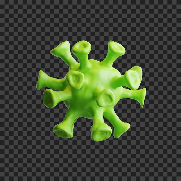 PSD isolated virus 3d icon