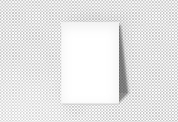 Isolated white poster