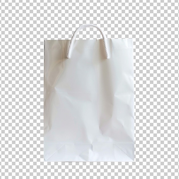 PSD isolated white shopping paper bag on background