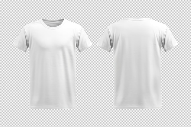 Premium PSD | Isolated white tshirt front and back